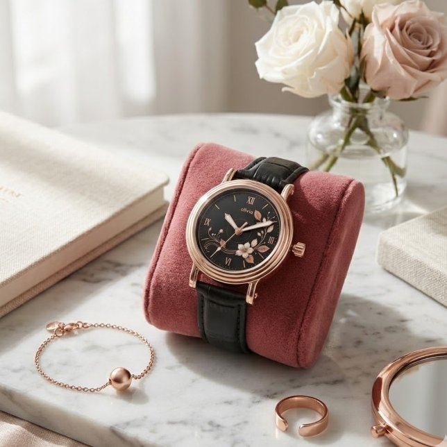 Rose Gold Floral  Watch (Creator Uploaded)