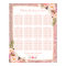 Rose Gold Floral Wedding Seating Plan Chart