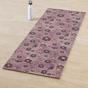Rose Gold Floral Yoga Mat
