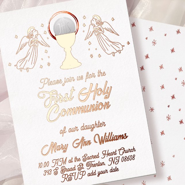 rose gold foil angels  First Communion (Creator Uploaded)