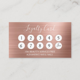 Rose Gold Foil   Blush Pink Foil Loyalty Punch