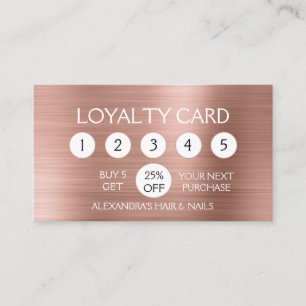 Rose Gold Foil   Blush Pink Foil Loyalty Punch