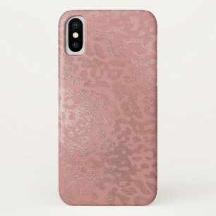 Rose Gold Foil Cheetah Animal Pattern Case-Mate iPhone Case