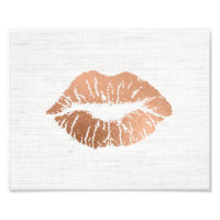 Rose Gold Foil-effect Luscious Lips Wedding