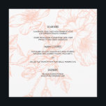 Rose Gold Foil Floral Wedding Menu Card<br><div class="desc">Beautiful menu cards to compliment your table settings at your wedding or next dinner party. Add your custom wording to this design by using the "Edit this design template" boxes on the right hand side of the item, or click the blue "Customize it" button to arrange the text, change the...</div>
