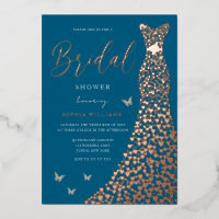 Rose Gold Foil Heart Dress Ocean Bridal Shower