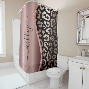 Rose Gold Foil Leopard Print