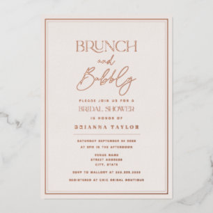 Rose Gold Foil Minimalist Elegant Bridal Shower