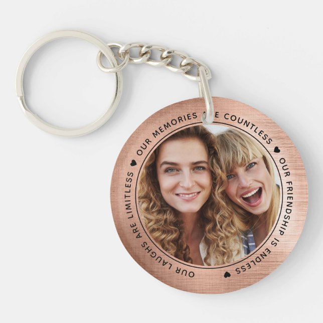 Rose Gold Foil Our Laughs Are Limitless BFF Photo (Devant)