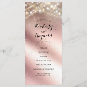 Rose Gold Foil Parties scintillant Programmes de m
