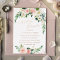 ROSE GOLD FOIL Pink Floral Bridal Shower  Foil Inv