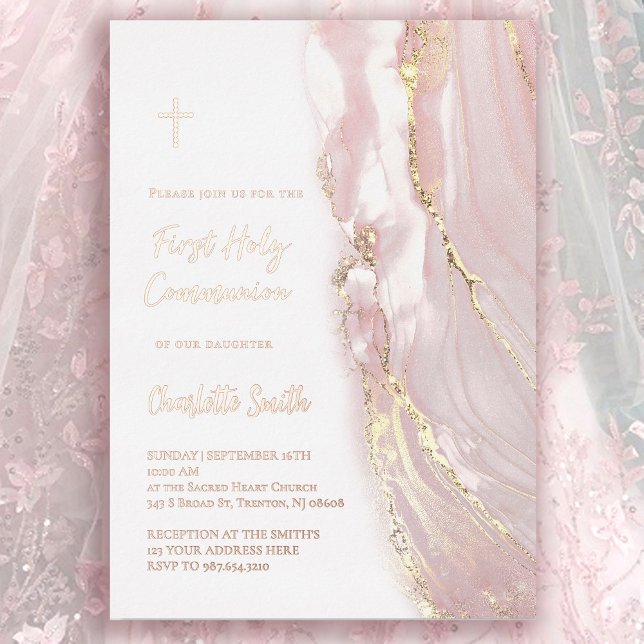 rose gold foil text  First Communion (Creator Uploaded)