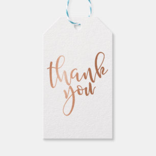 Rose Gold Foil , thank you tag