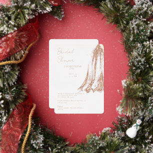 Rose Gold Foil Wedding Dress Bridal Shower