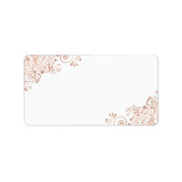 Rose Gold Frills Blank DIY Print Wedding Address