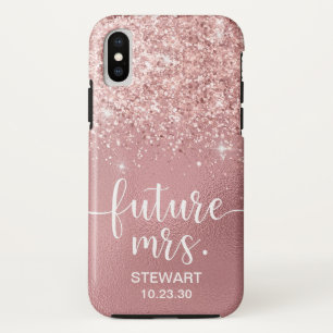 Rose Gold Future Mrs Glitter Case-Mate iPhone Case