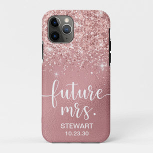 Rose Gold Future Mrs Glitter Case-Mate iPhone Case