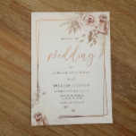 Rose Gold Geometric Border Blush Floral Wedding<br><div class="desc">Rose Gold Geometric Border Blush Floral Wedding Rose Gold Foil Invitation

See other invitations in our Niche and Nest Store</div>