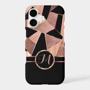 Rose Gold Géométrique et Noir