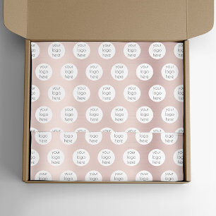 Rose Gold Girly Business Logo Packaging Branded Tissue Paper
