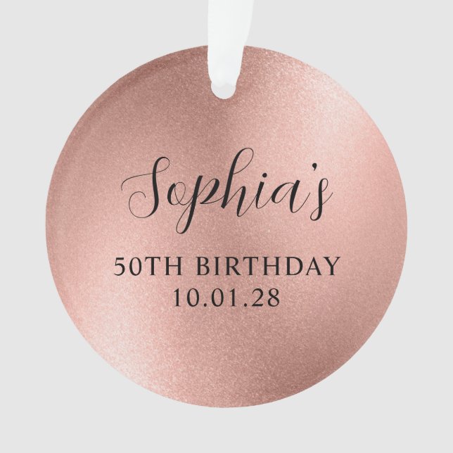 Rose Gold Glam Foil 50e anniversaire Photo (devant)