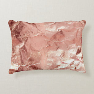 Rose Gold Glam Glitter Accent Pillow