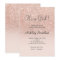 Rose gold glam glitter pink ombre girl baby shower