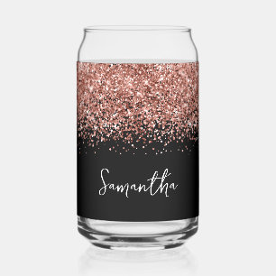 Rose Gold Glam Pailleté sur Noir