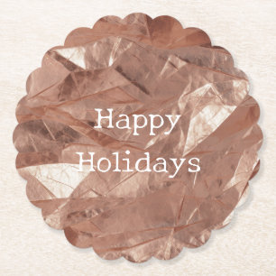 Rose Gold Glam Paper Coaster