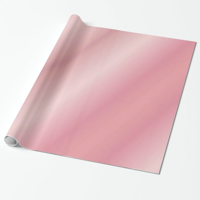 Rose Gold Glamorous Elegant Template Gift Wrapping Paper (Unrolled)