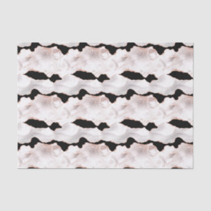 Rose Gold Glitter Agate Black White Swirl Tissue Paper