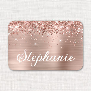 Rose Gold Glitter and Foil First Name Tag