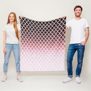 Rose gold glitter and lace fleece blanket