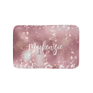 Rose Gold Glitter Bath Mat