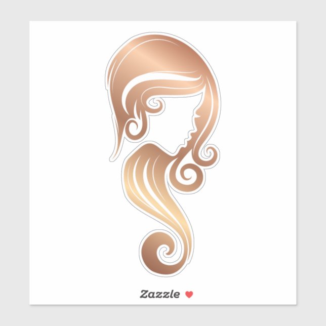 Rose Gold Glitter Beauty Girl Hair & Makeup Salon (Sheet)