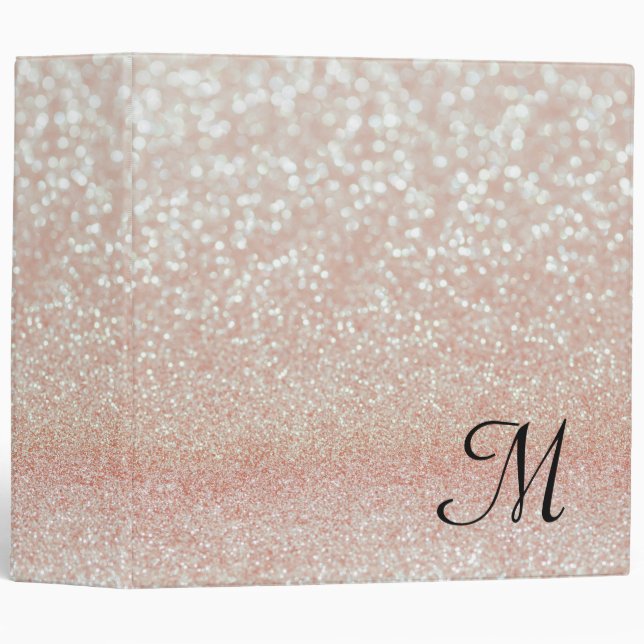 Rose Gold Glitter Binder (Front/Spine)