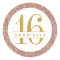 Rose Gold Glitter Birthday Favour Sticker Label