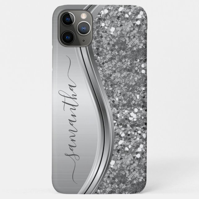 Rose Gold Glitter Bling Handwritten name Custom Case-Mate iPhone Case (Back)