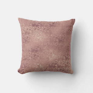 Rose Gold Glitter Blush Foxier Pink Pillow