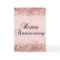 Rose Gold Glitter Blush Happy Anniversary