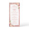 Rose Gold Glitter Blush Pink Floral Wedding Menu