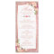 Rose Gold Glitter Blush Pink Floral Wedding Menu