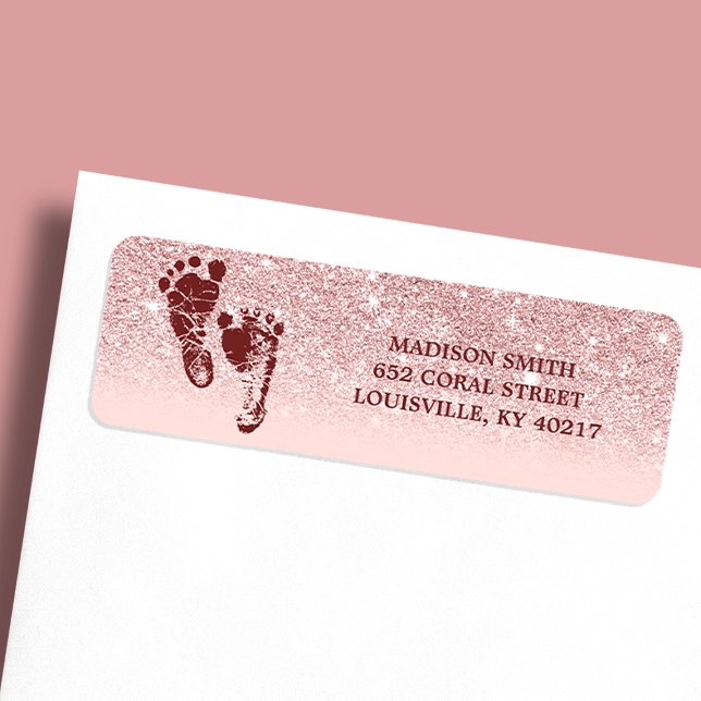 Rose Gold Glitter Blush Pink Ombre Baby Feet (Creator Uploaded)