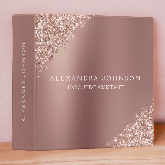Rose Gold Glitter | Blush Pink Sparkle Glitter Binder (Creator Uploaded)