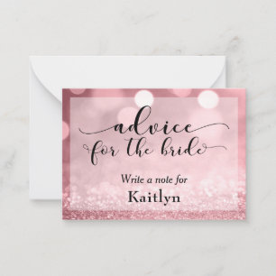Rose Gold Glitter Bokeh Advice for the Bride