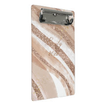 Rose Gold Glitter Brushed Design