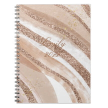 Rose Gold Glitter Brushed Design