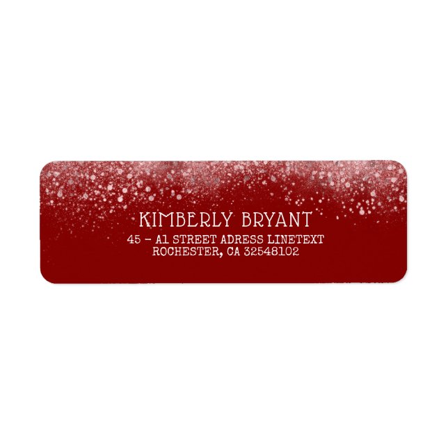 Rose Gold Glitter Burgundy Red (Front)