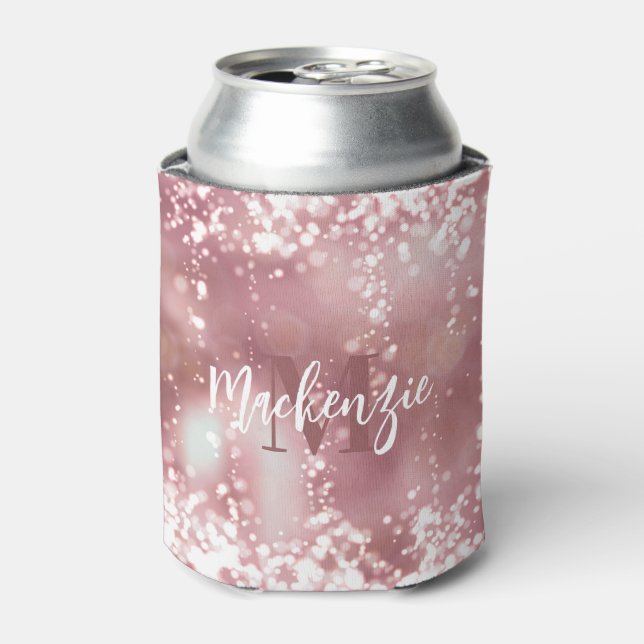Rose Gold Glitter Can Cooler (Can Front)