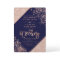 Rose gold glitter confetti chic navy blue wedding